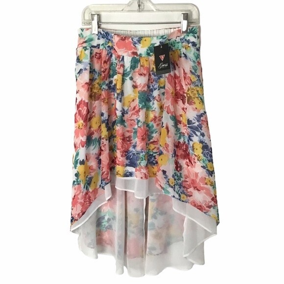 Guess High-Low Floral Skirt New Size XS - Picture 1 of 6